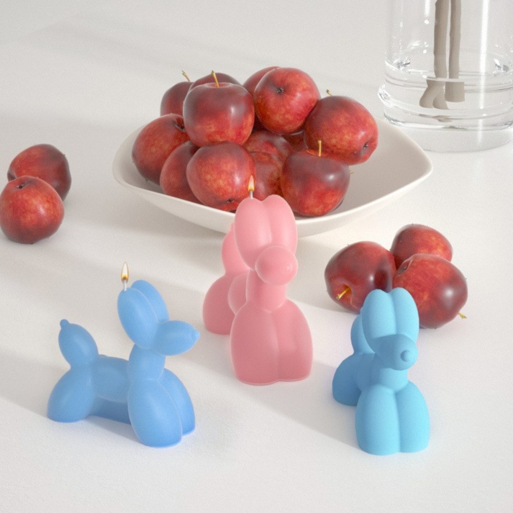子犬と動物の犬のためのミニバルーンキャンドル,シリコンソープ - Soap Making Gifts のレビューと価格