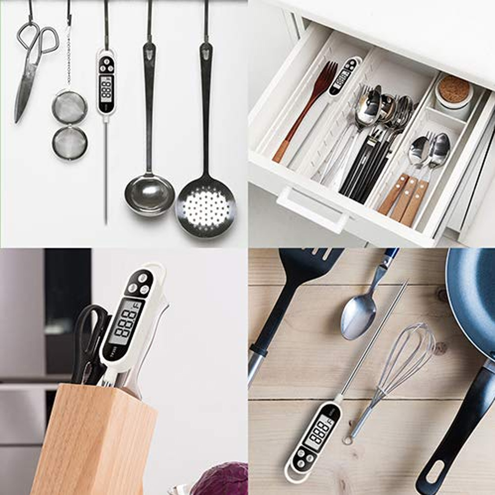 新しいデザインのデジタル食品温度計、長いプローブ付き、調理、 - Soap Making Thermometer のレビューと価格