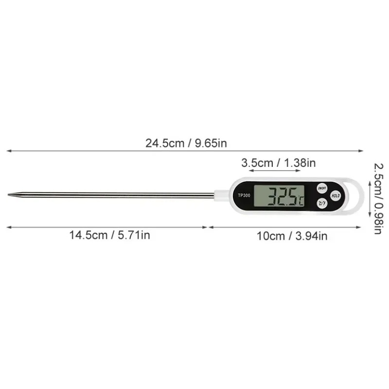 新しいデザインのデジタル食品温度計、長いプローブ付き、調理、 - Soap Making Thermometer のレビューと価格