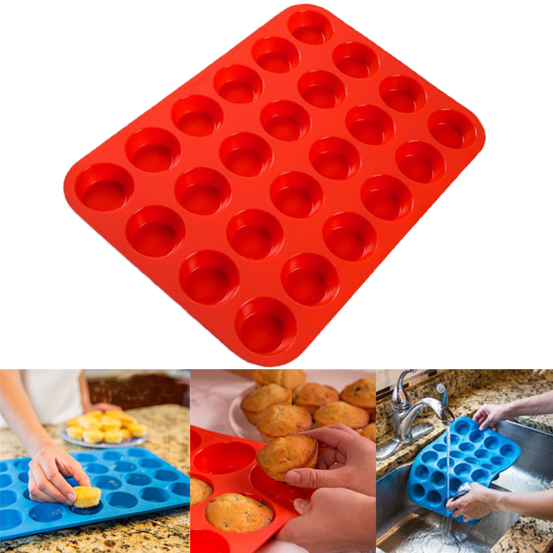 24穴ケーキ型シリコン石鹸クッキーカップケーキベーキングウェ - Soap Making Jar のレビューと価格