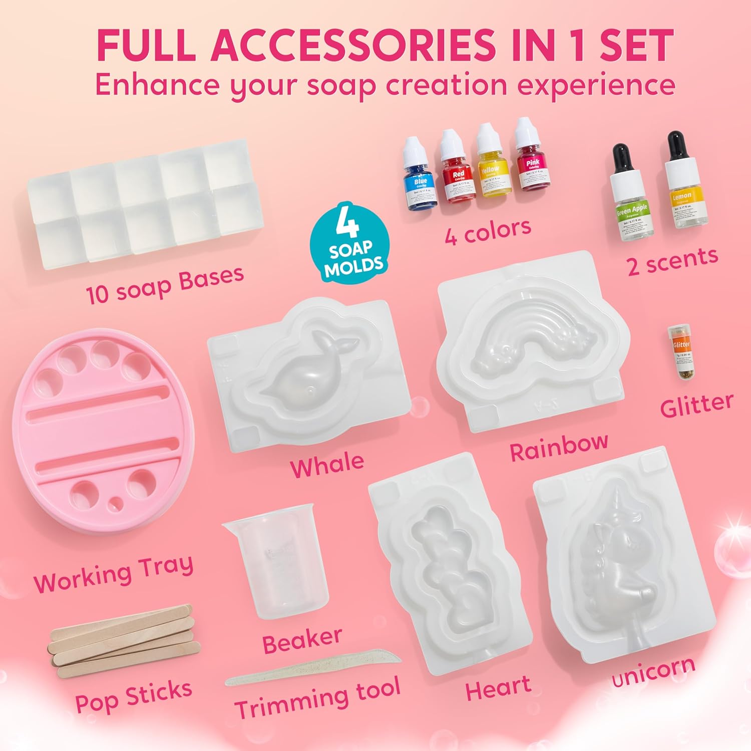 JOYFY ユニコーン石鹸作りキット 女の子向け工作 DIY - Soap Making Activity のレビューと価格