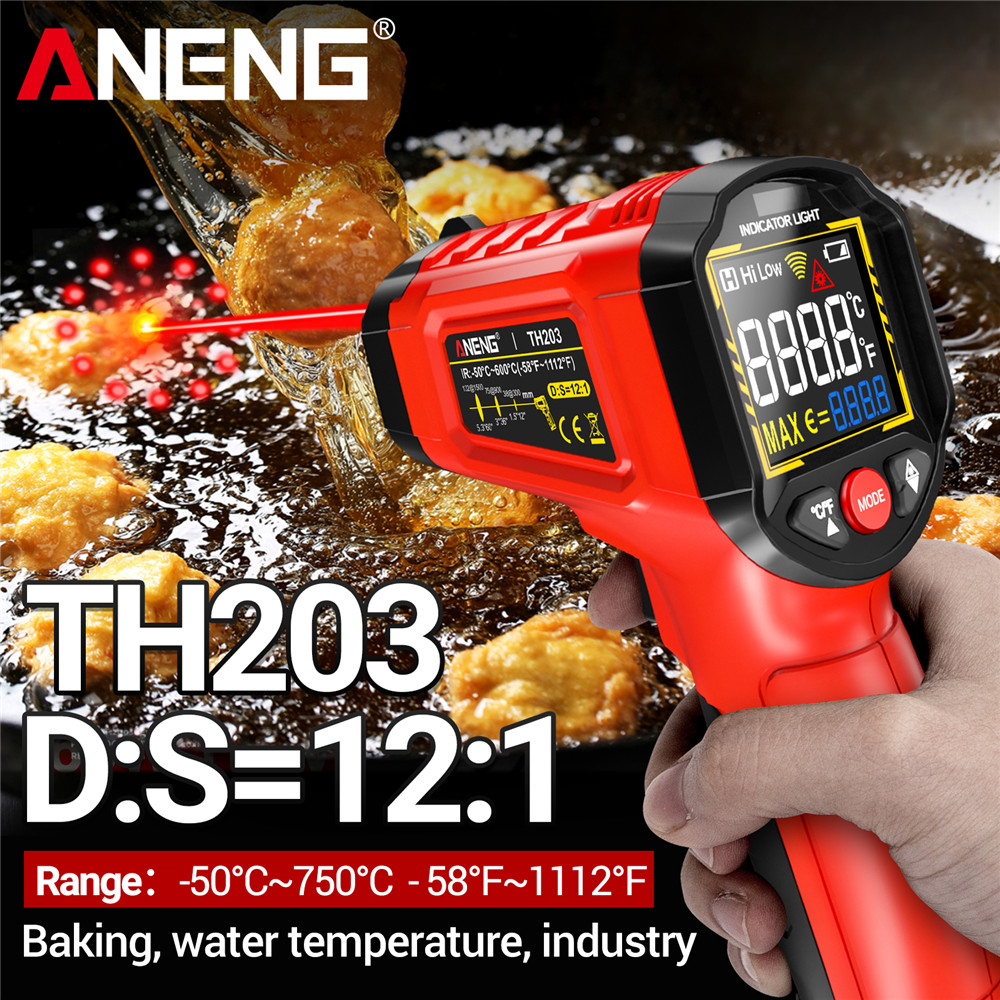 ANENG TH203 スマート工業用赤外線温度計 -50  - Soap Making Thermometer のレビューと価格