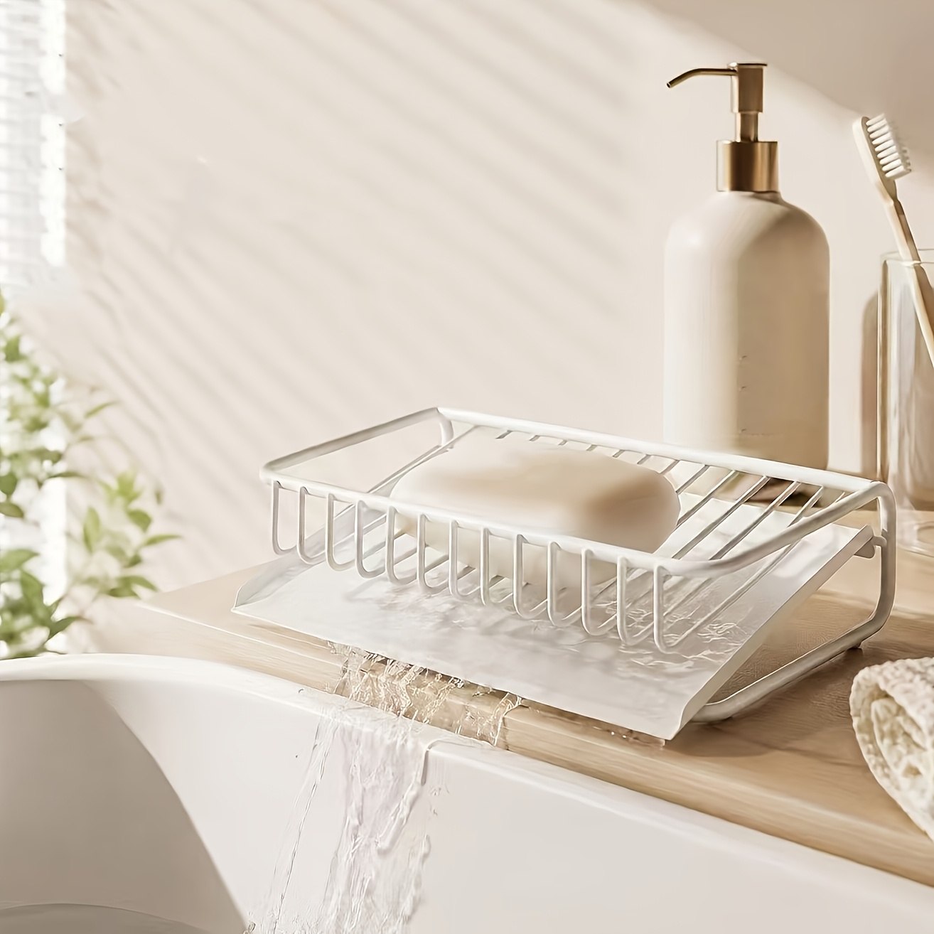 1pc プラスチック製ソープディッシュ ドレントレイ付き 自 - Soap Dish Draining のレビューと価格