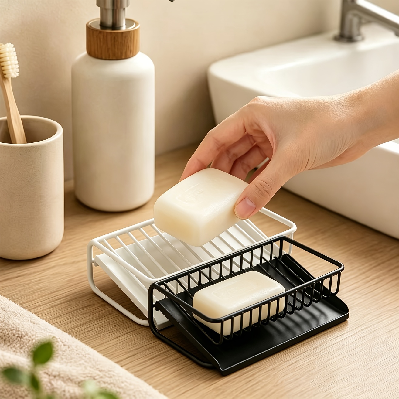 1pc プラスチック製ソープディッシュ ドレントレイ付き 自 - Soap Dish Draining のレビューと価格
