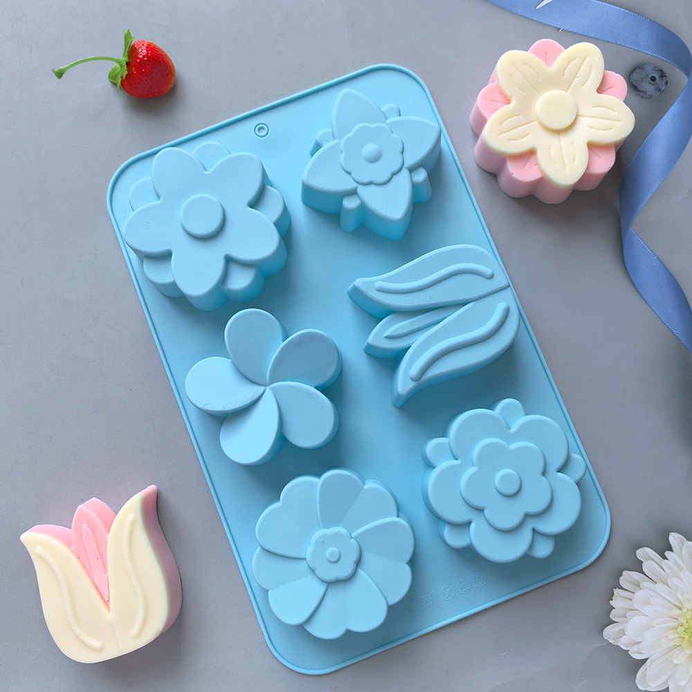 様々な花の形をしたシリコンモールド、石鹸やキャンドル作り、ケ - Soap Making Activity のレビューと価格