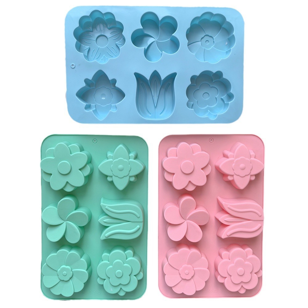様々な花の形をしたシリコンモールド、石鹸やキャンドル作り、ケ - Soap Making Activity のレビューと価格