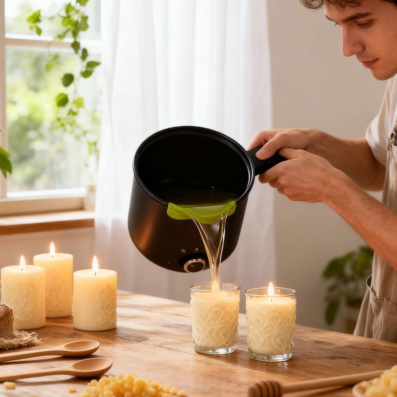 キャンドルワックス溶解ポット 1.5L 大型ステンレス製電気 - Soap Making Activity のレビューと価格
