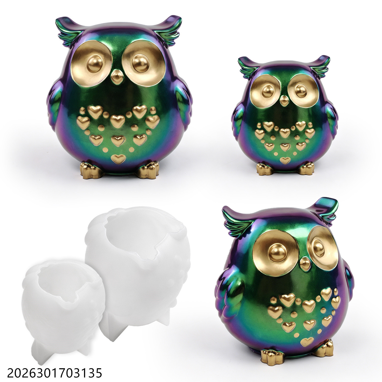 フクロウシリコンモールド 3D鳥型セット DIYエポキシ樹脂 - Soap Making Activity のレビューと価格