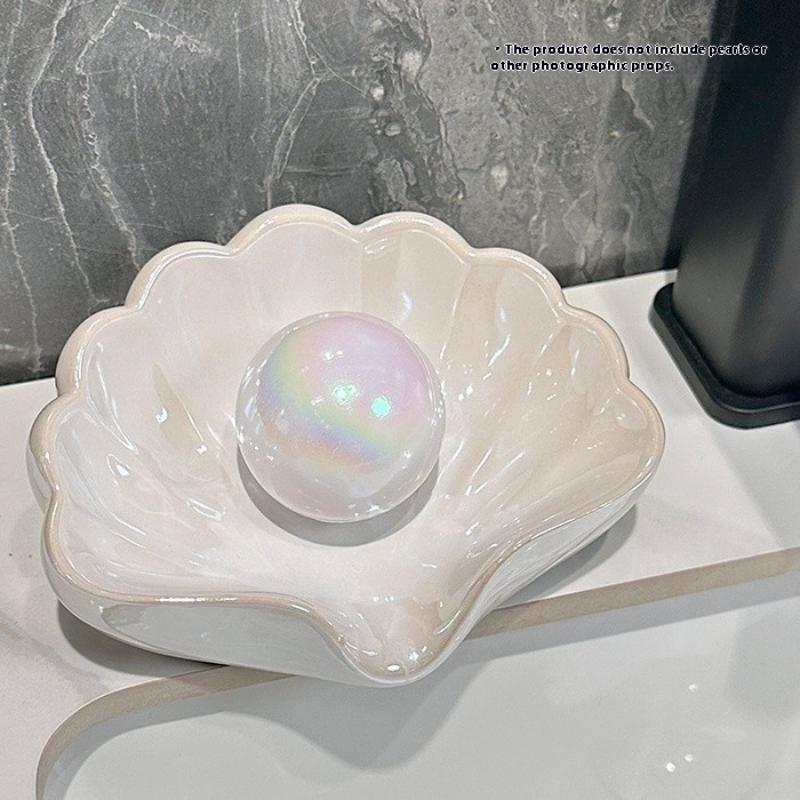 1/2 個シェル形状排水石鹸皿ホルダークリエイティブホーム石 - Soap Dish Draining のレビューと価格