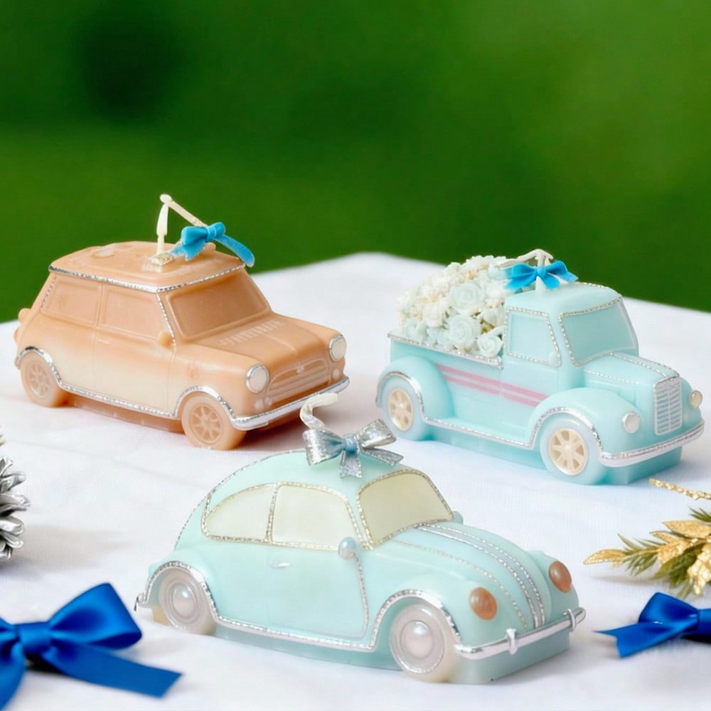 多様なスタイルの車型シリコンキャンドルモールド、バラ型ピック - Soap Making Gifts のレビューと価格