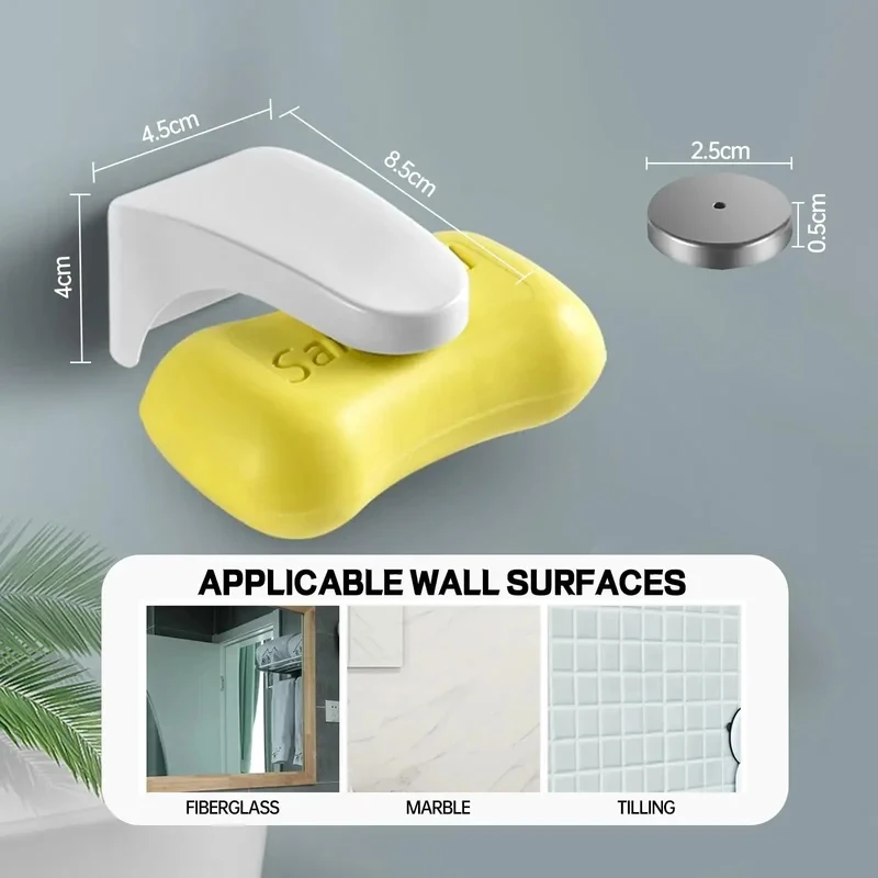 磁気石鹸ホルダー ソープボックス パンチフリー石鹸ホルダー  - Soap Dish Draining のレビューと価格