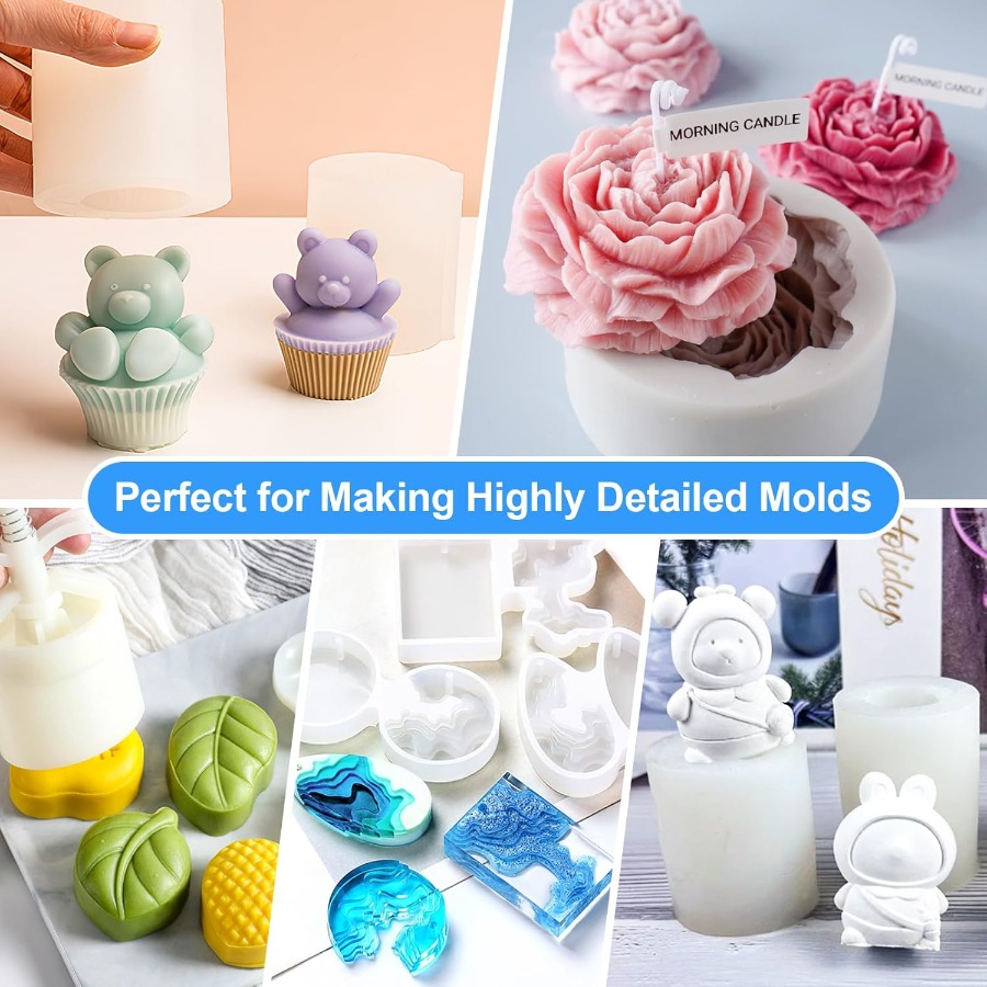 シリコンモールド作成キット、38.8オンス 15A弾性液体シ - Soap Making Guide のレビューと価格