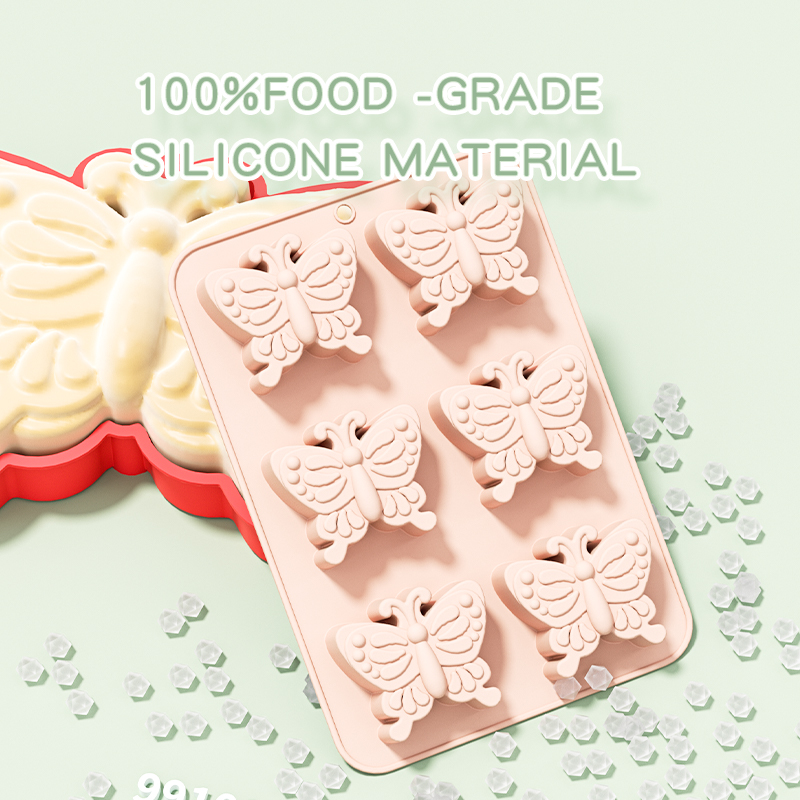 6 穴 3D 昆虫蝶シリコーンケーキベーキングモールドカップ - Soap Making Jar のレビューと価格